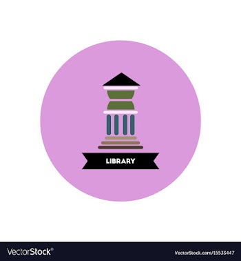 Stylish icon in color circle building university vector image