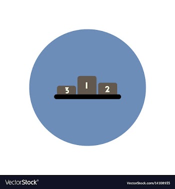 Stylish icon in color circle championship podium vector image