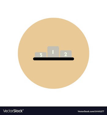 Stylish icon in color circle championship podium vector image