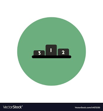 Stylish icon in color circle championship podium vector image