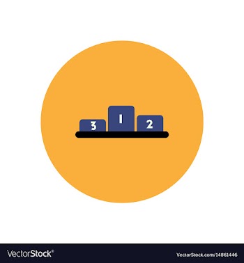 Stylish icon in color circle championship podium vector image