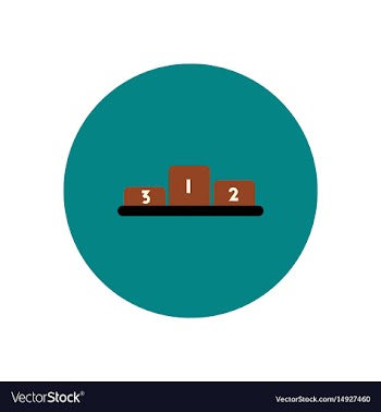 Stylish icon in color circle championship podium vector image