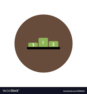 Stylish icon in color circle championship podium vector image