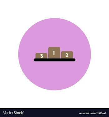 Stylish icon in color circle championship podium vector image