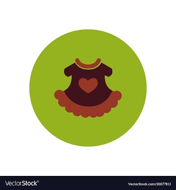 Stylish icon in color circle child dress vector image