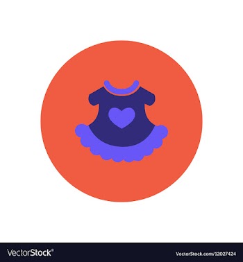 Stylish icon in color circle child dress vector image