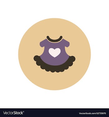 Stylish icon in color circle child dress vector image