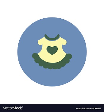 Stylish icon in color circle child dress vector image