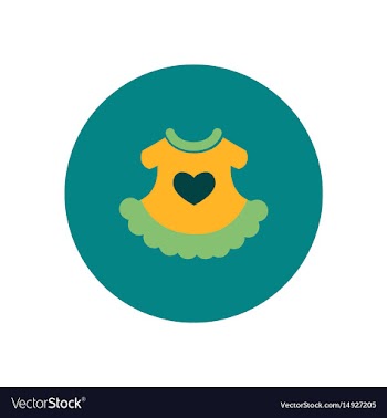 Stylish icon in color circle child dress vector image
