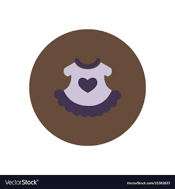 Stylish icon in color circle child dress vector image