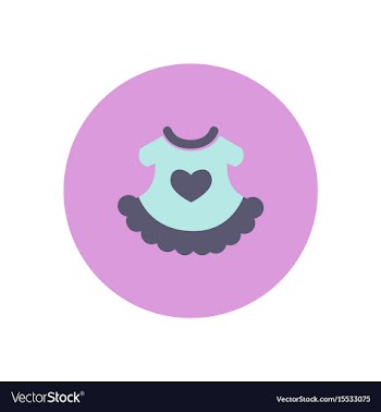 Stylish icon in color circle child dress vector image