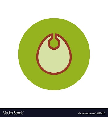 Stylish icon in color circle children bib vector image