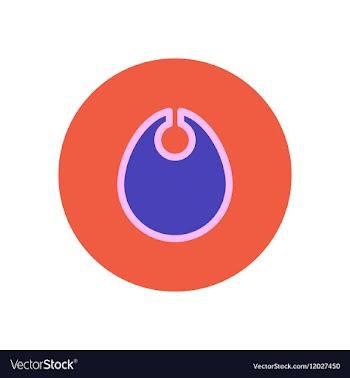 Stylish icon in color circle children bib vector image