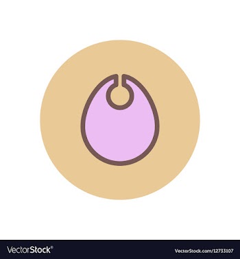 Stylish icon in color circle children bib vector image