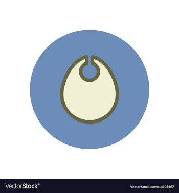 Stylish icon in color circle children bib vector image