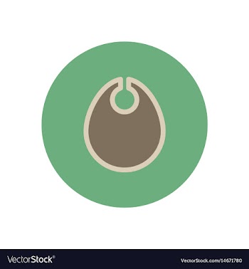 Stylish icon in color circle children bib vector image