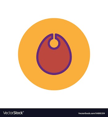 Stylish icon in color circle children bib vector image