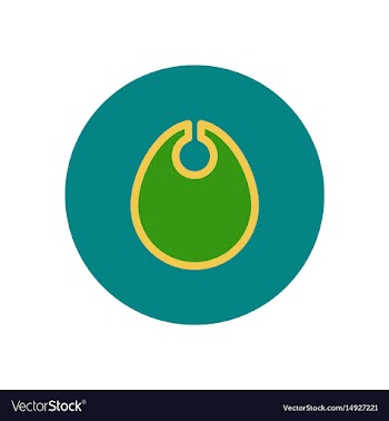 Stylish icon in color circle children bib vector image