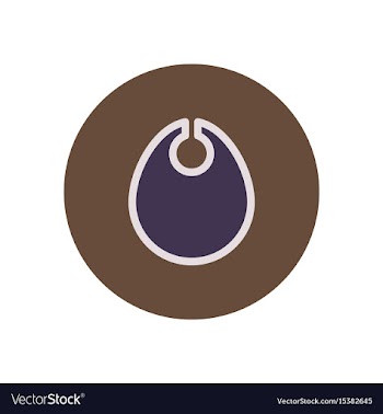 Stylish icon in color circle children bib vector image