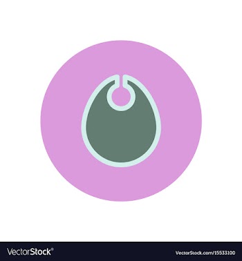 Stylish icon in color circle children bib vector image