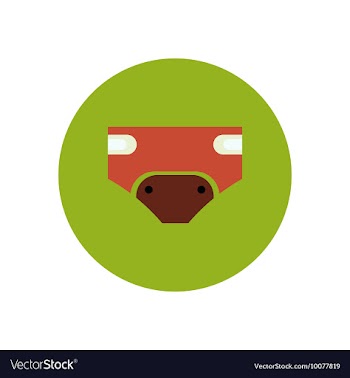 Stylish icon in color circle children diapers vector image