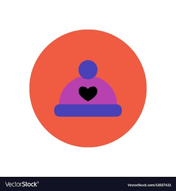 Stylish icon in color circle children hat vector image