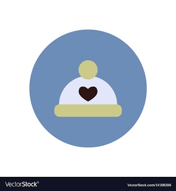 Stylish icon in color circle children hat vector image