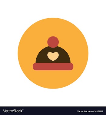 Stylish icon in color circle children hat vector image