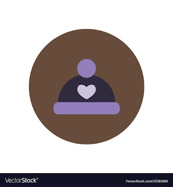 Stylish icon in color circle children hat vector image