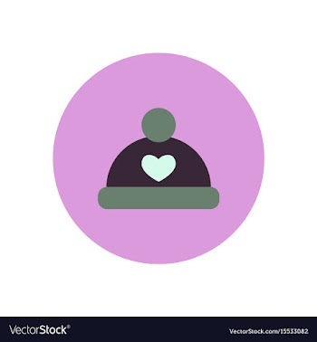 Stylish icon in color circle children hat vector image
