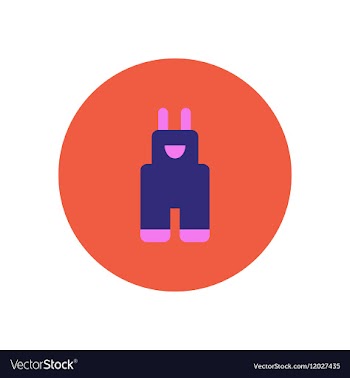 Stylish icon in color circle children pants vector image