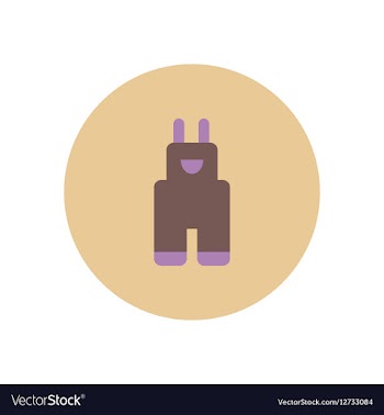 Stylish icon in color circle children pants vector image