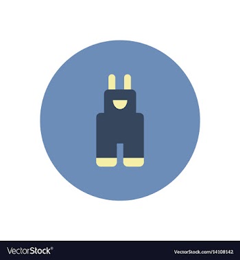 Stylish icon in color circle children pants vector image
