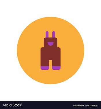 Stylish icon in color circle children pants vector image