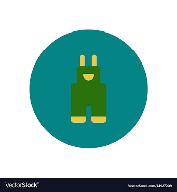 Stylish icon in color circle children pants vector image