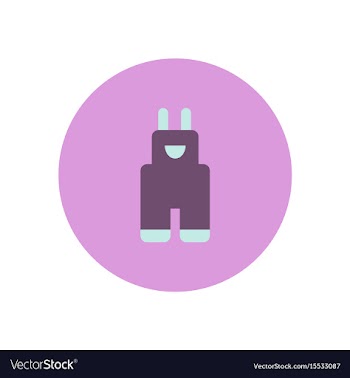 Stylish icon in color circle children pants vector image