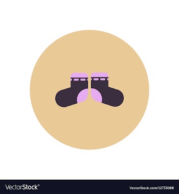 Stylish icon in color circle children socks vector image