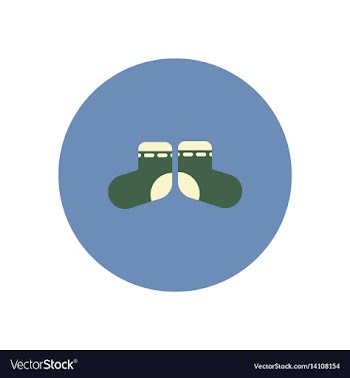 Stylish icon in color circle children socks vector image