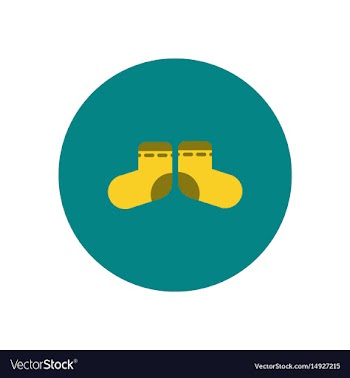 Stylish icon in color circle children socks vector image