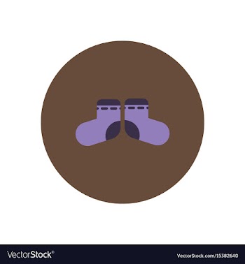 Stylish icon in color circle children socks vector image
