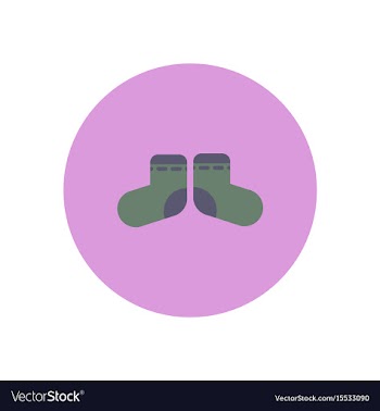 Stylish icon in color circle children socks vector image