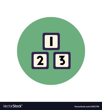 Stylish icon in color circle cubes toys vector image
