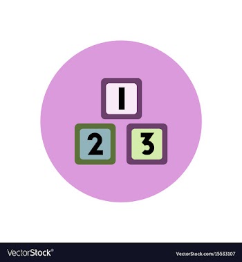 Stylish icon in color circle cubes toys vector image