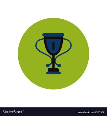 Stylish icon in color circle cup winner vector image