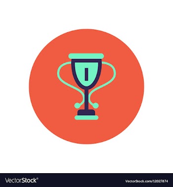 Stylish icon in color circle cup winner vector image