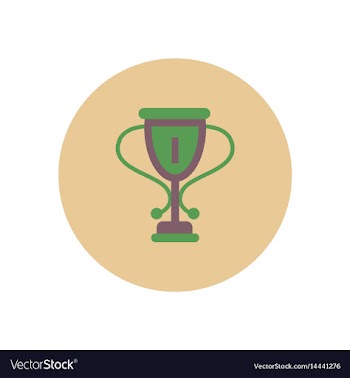 Stylish icon in color circle cup winner vector image
