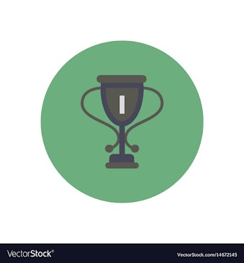 Stylish icon in color circle cup winner vector image