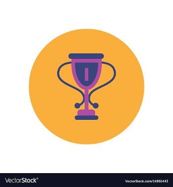 Stylish icon in color circle cup winner vector image