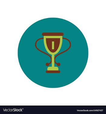Stylish icon in color circle cup winner vector image
