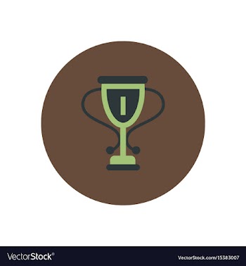Stylish icon in color circle cup winner vector image